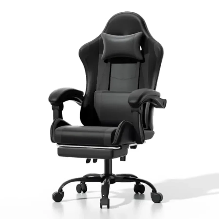 Ergonomic Office Chair - Fauteuil de jeu ergonomique avec repose-pieds,