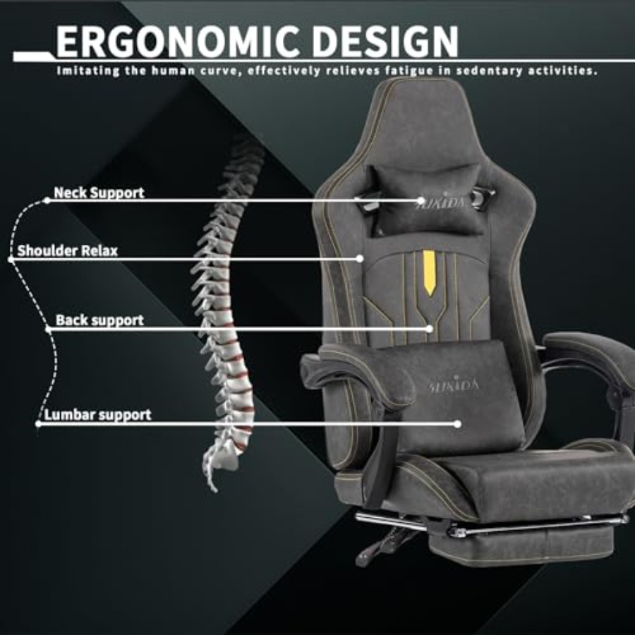 Chaise de jeu avec repose-pied - Ergonomic Office Chair avis et prix