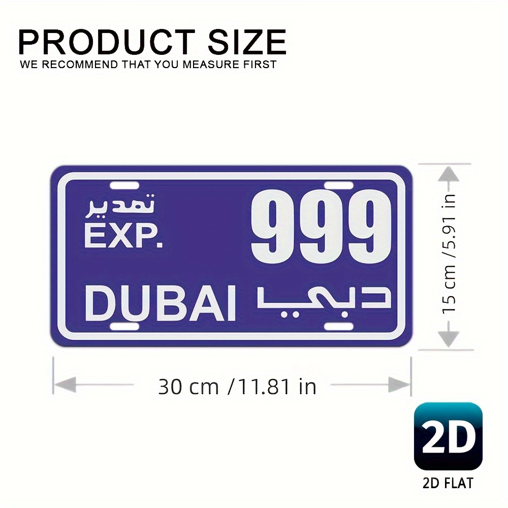 Plaque d'immatriculation vinta - Home Office Dubai avis et prix